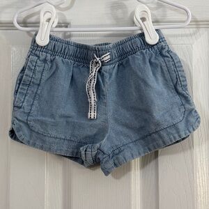 Carter’s Baby Girl Blue Shorts with Drawstring and Pockets